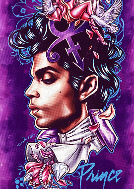 Prince Portrait with Symbol and Doves