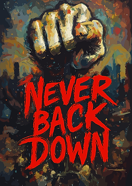 Never Back Down Fist Artwork