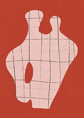 Abstract Figure with Grid Pattern