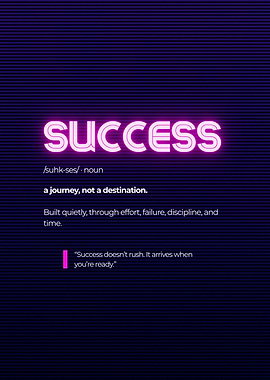 Success Neon Text Art