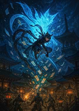 Mystical Ninja Battle in Asian Village