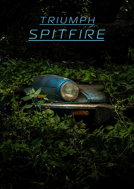 Triumph Spitfire Abandoned in Nature