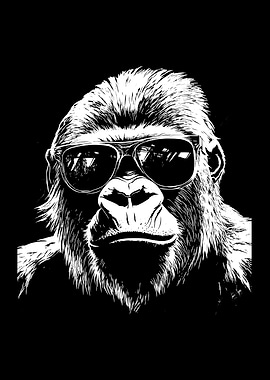 Cool Gorilla with Sunglasses