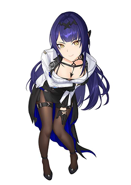 Anime Girl with Dark Hair and Outfit