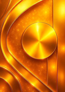 Golden Abstract Art Deco Design
