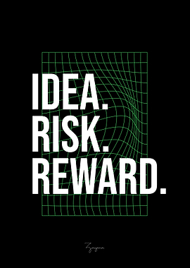 Idea, Risk, Reward Text Art