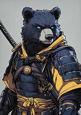 Bear Samurai Warrior