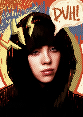 Billie Eilish Pop Art Portrait