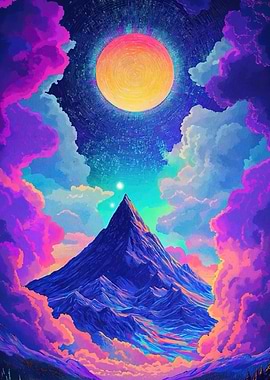 Colorful Mountain Landscape