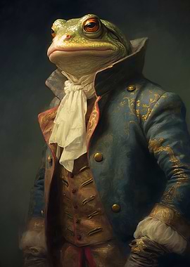 Frog in Formal Attire Portrait