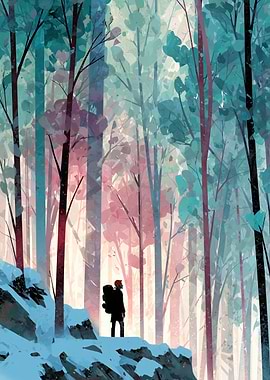 Winter Forest Hiker