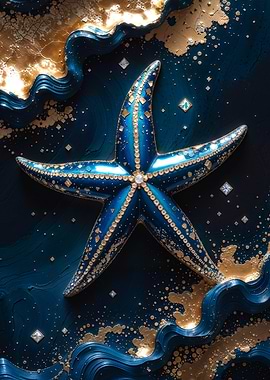 Starfish Kintsugi Art