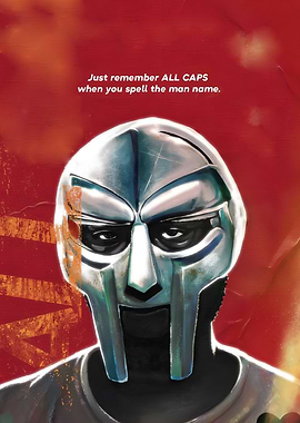 MF DOOM Illustration with Text