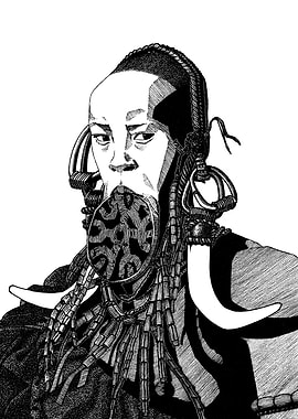 African Tribe Woman - Mursi