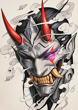 Cyberpunk Oni Mask