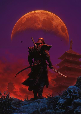 Samurai Under the Blood Moon