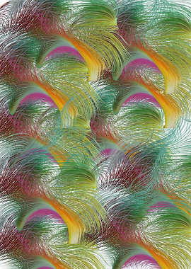 Abstract Colorful Flowing Lines Pattern