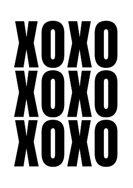 XOXO Black and White
