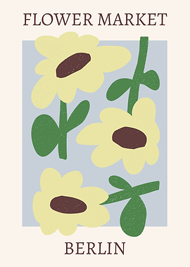 Flower Market Berlin Art Print