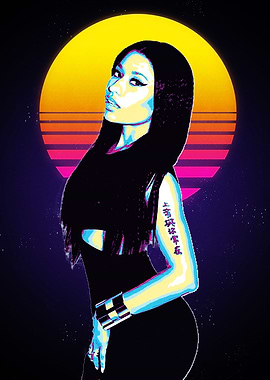 Nicki Minaj Retro Art Portrait