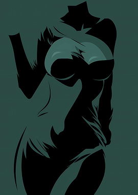Silhouette of a Woman's Torso