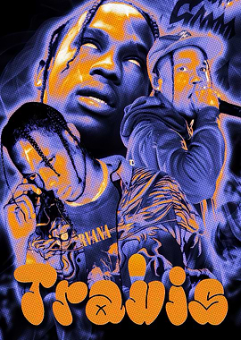 Travis Scott Pop Art Poster