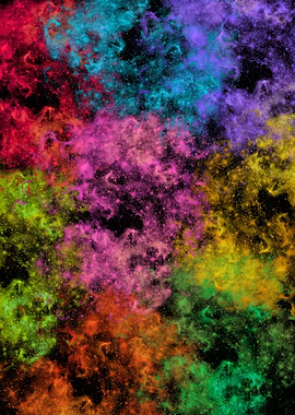 Abstract Nebula on Black