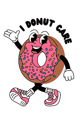 Cartoon Donut Character with Attitude