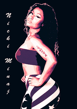 Nicki Minaj Pop Art Portrait
