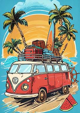 Summer Beach Van Trip
