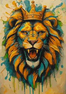Lion King Colorful Art