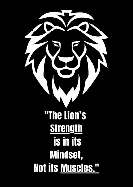 Lion Mindset Strength Inspirational Quote