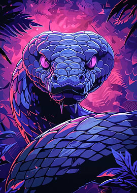 Vibrant Snake Jungle