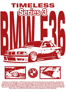 Timeless BMW E36 Series 3 Red