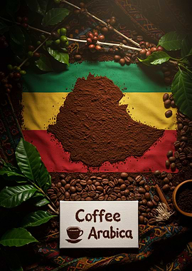Ethiopian Coffee Arabica Still Life