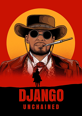 Django Unchained Movie Poster Art