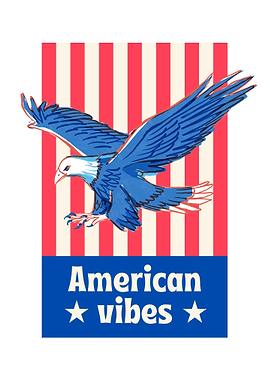 American Vibes Eagle Patriotic Art