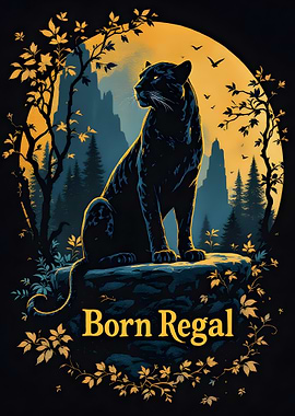 Regal Panther in Moonlight