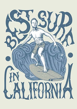 Best Surf in California Illustration