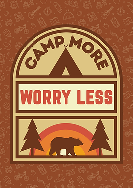 Camp More Worry Less Graphic