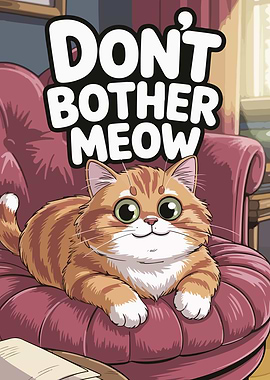 Don't Bother Meow Cartoon Cat