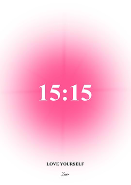 15:15 Love Yourself Pink Aura Poster