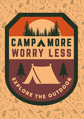 Camp More Worry Less Graphic