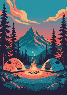 Camping Adventure in the Mountains