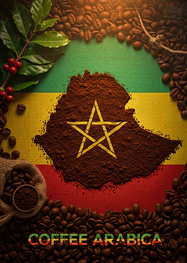 Ethiopian Coffee Arabica Map