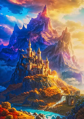 Sunlit Castle of the Mystic Peaks