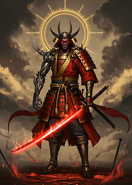 Cyberpunk Samurai of Crimson