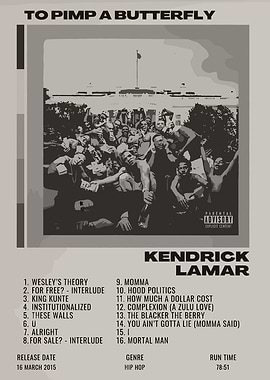 kendrick lamar To Pimp a Butterfly Album Cover