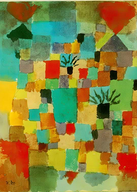 Abstract Garden Painting by Paul Klee