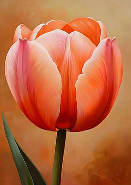 Elegant Tulip Flower Close-Up